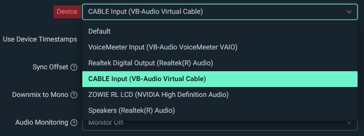 Cable Input