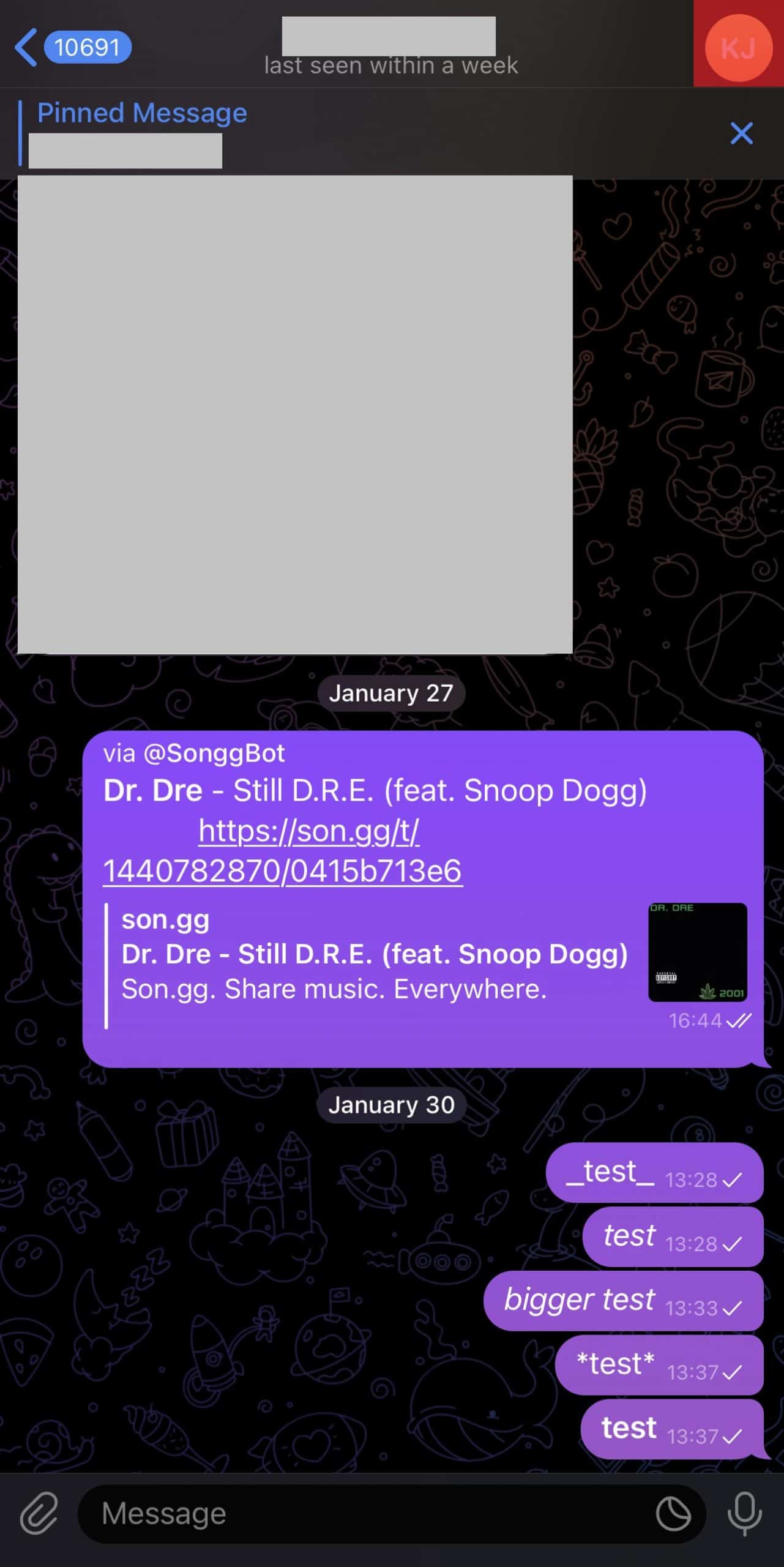 Chat Image On Telegram