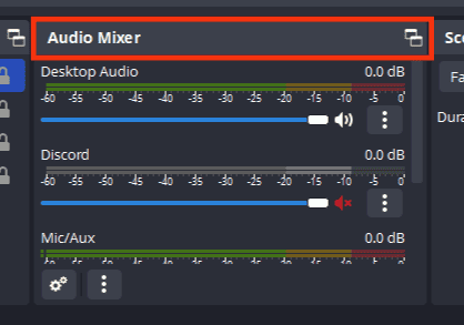 Check The Audio Mixer Panel