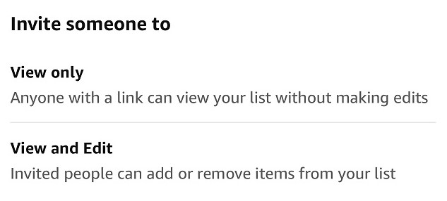 Amazon Wish List Permissions