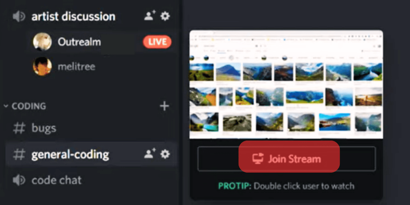 Choose The Join Stream Button.