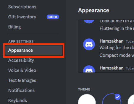 Click On Appearance