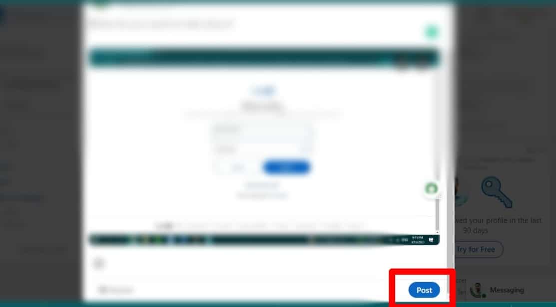 Click On Post At The Bottom Linkedin Web