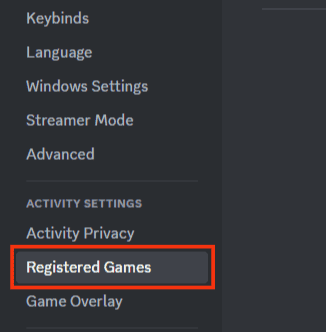 Click On The Registered Games Section