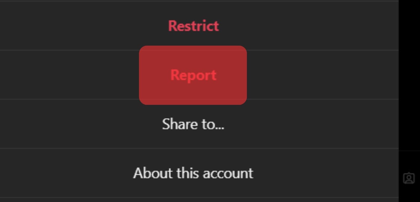 Click On The Report Option