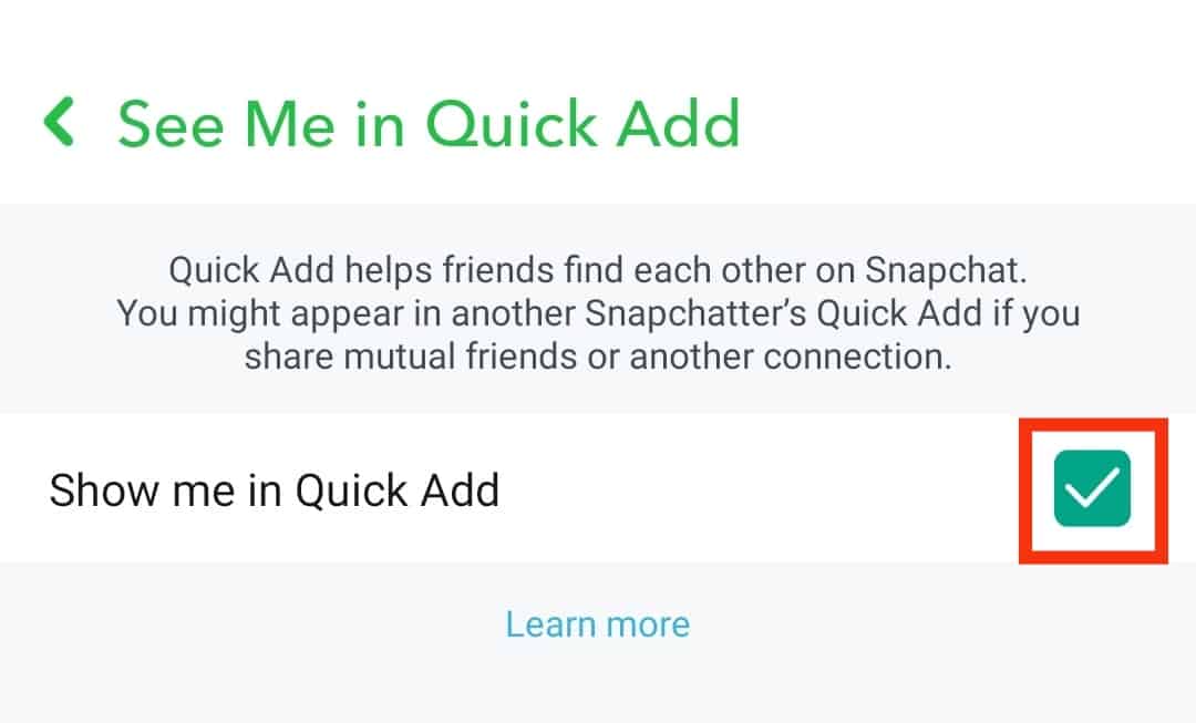 Click On The Box To Uncheck It