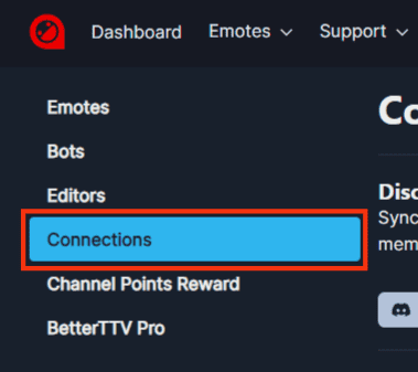 Click On The Option For Connections