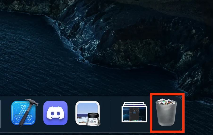 Click On The Trash Bin Icon