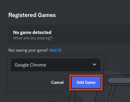 Click The Add Game Button