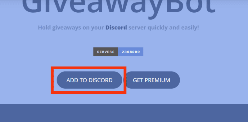 Click The Add To Discord Button
