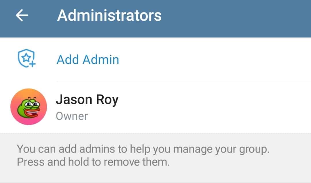 Click The Administrators Option