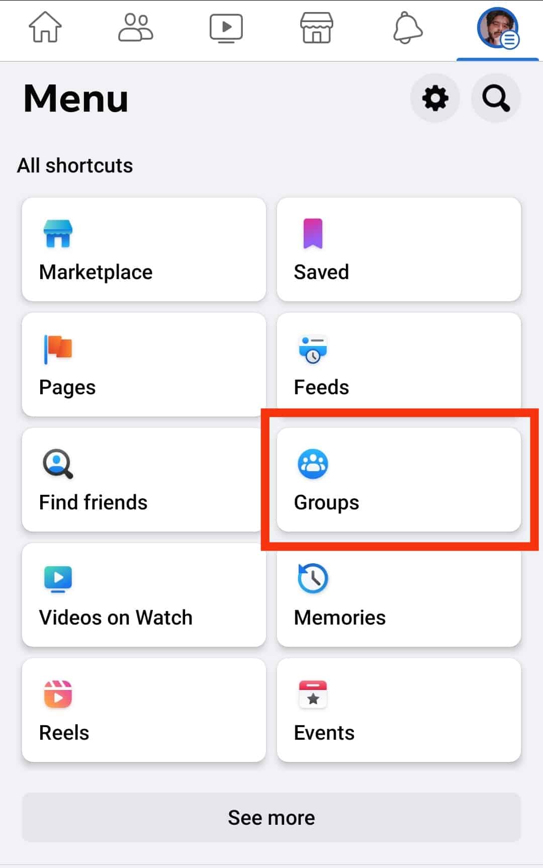 Click The Groups Option