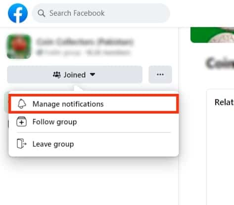 Click The Manage Notifications