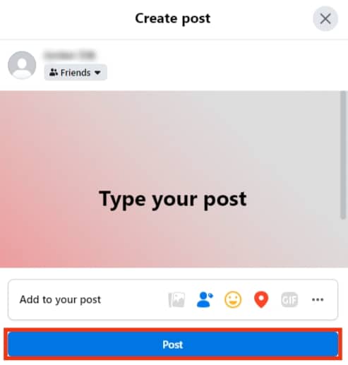 Click The Post Button