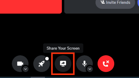 Click The Share Your Screen Button