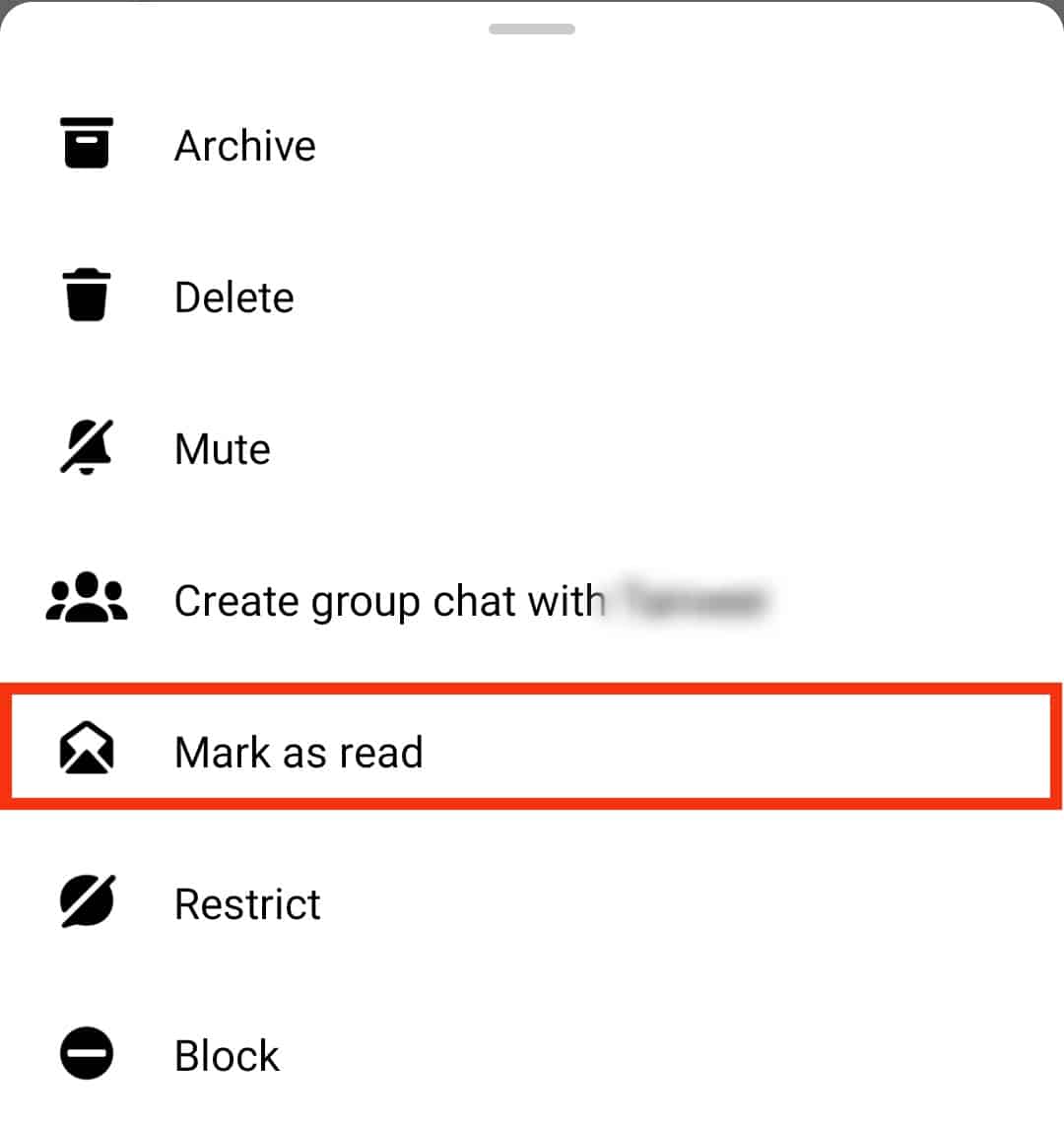 Click The Option For Mark As Read