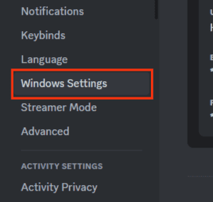 Click The Option For Windows Settings