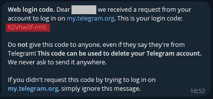 Confirmation Code In Telegram Pc App