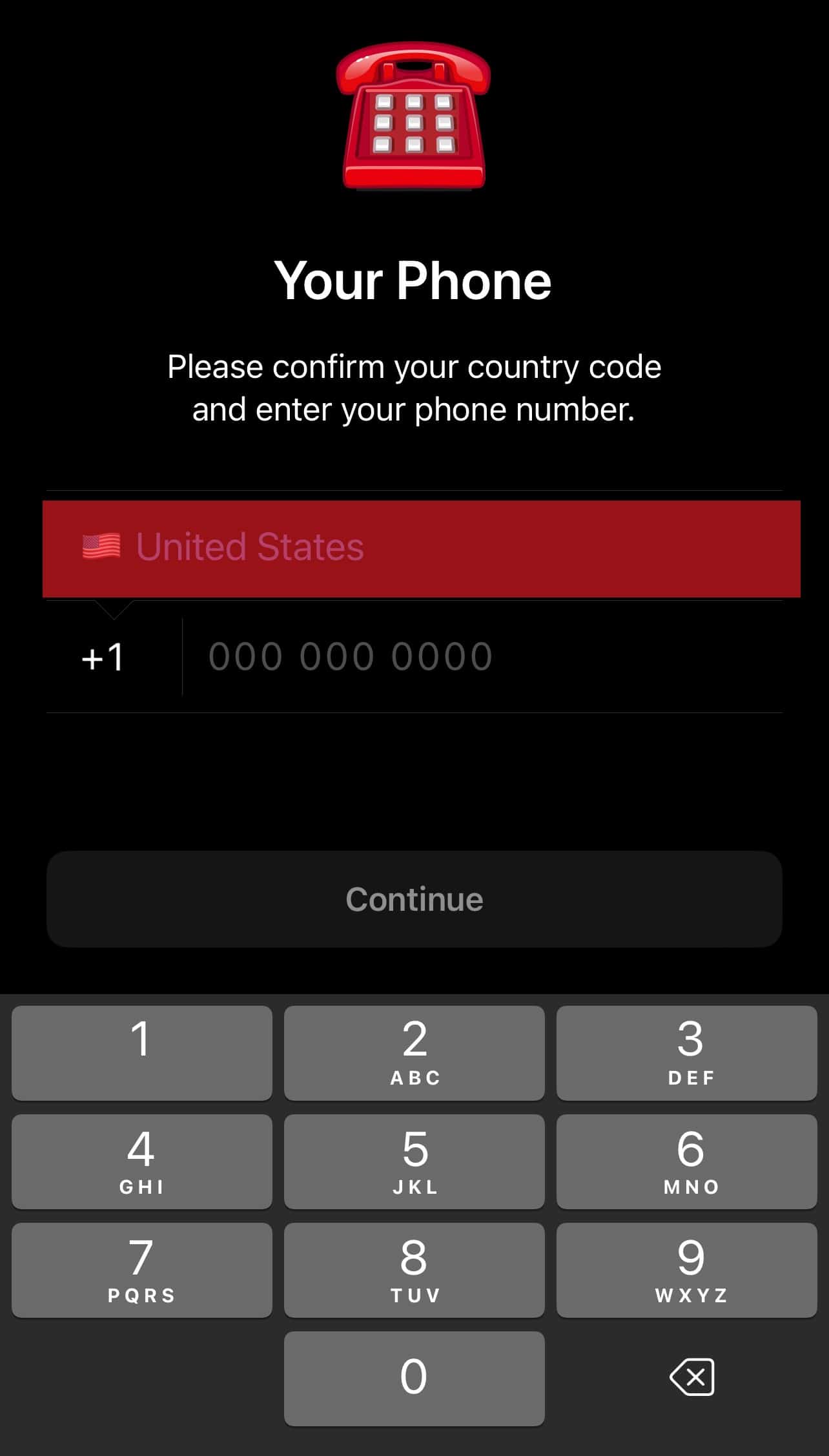 Country Input On Telegram Iphone App