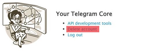 Delete Account Option On Telegram Web