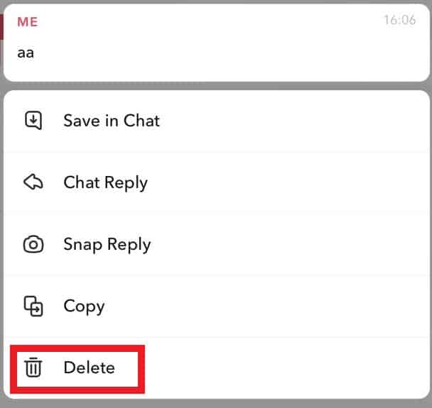 Deleting A Message From Snapchat