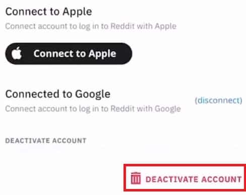 Deleting Reddit Account Last Step