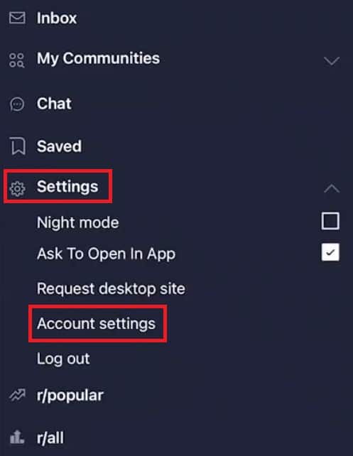 Deleting Reddit Account In Browser