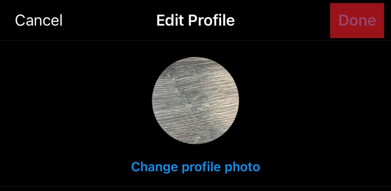 Done On Instagram When Updating Profile