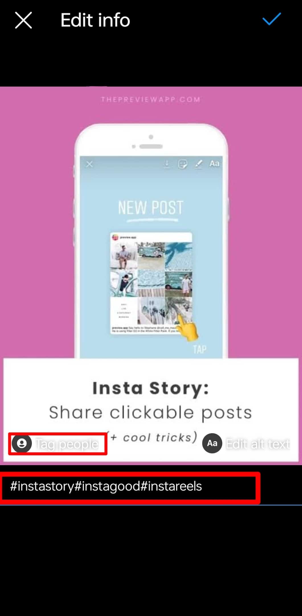Edit Your Post Captions Hashtags Tags Instagram