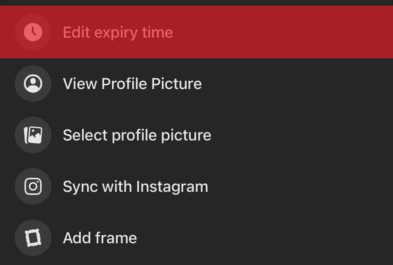 Edit Temporary Profile Picture Expiry Time In Facebook App