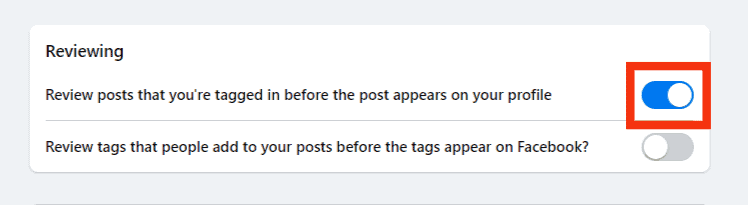 Enable The Option For Review Posts That You're Tagged In Before The Post Appears On Your Profile