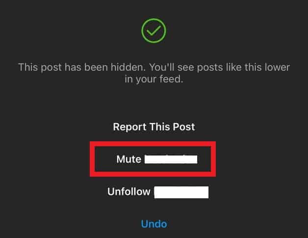 Extra Options When Hiding A Post On Instagram