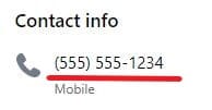 Facebook Profile Phone Number