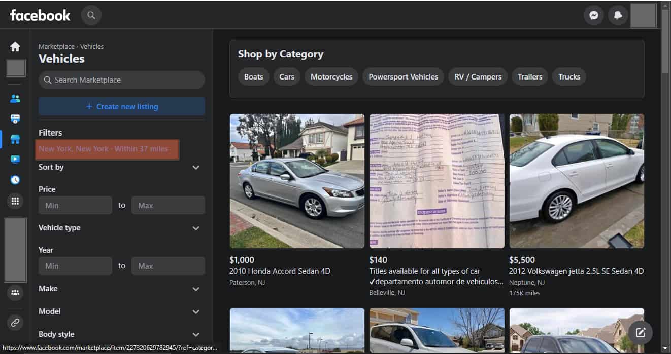 Facebook Marketplace Filters 1