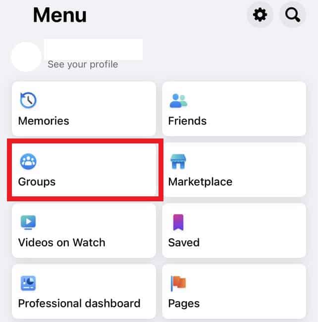 Facebook Mobile Menu