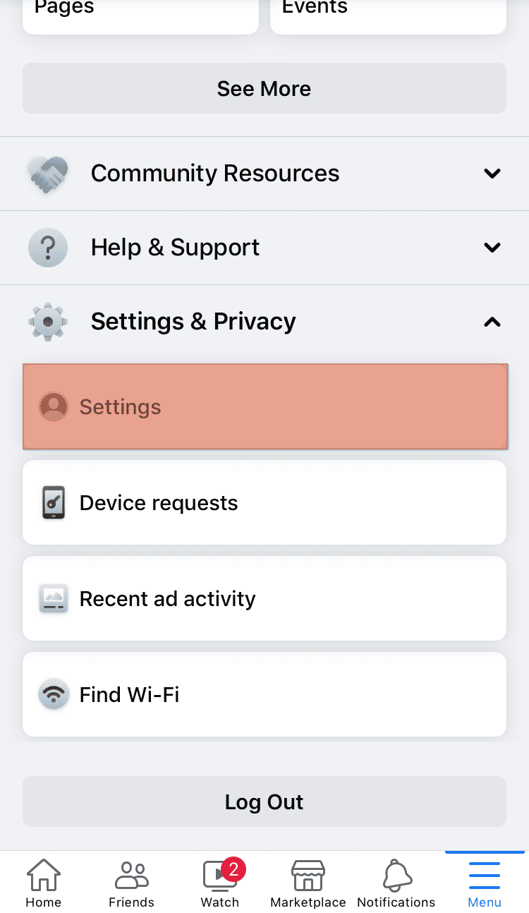 Facebook Settings And Privacy Settings