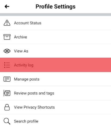 Facebook Profile Settings