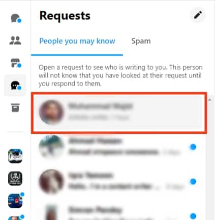Find Your Target Message Request