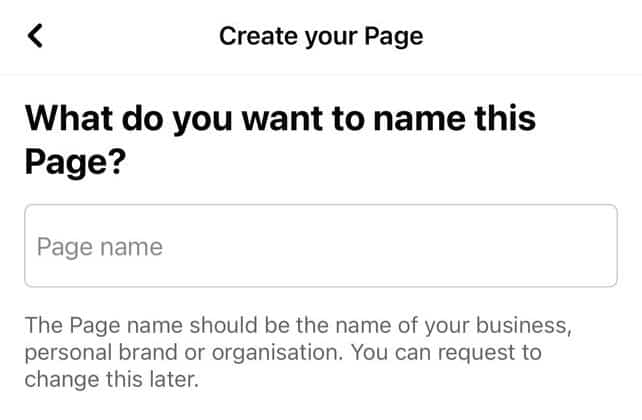 Giving A Name To Your Facebook Page