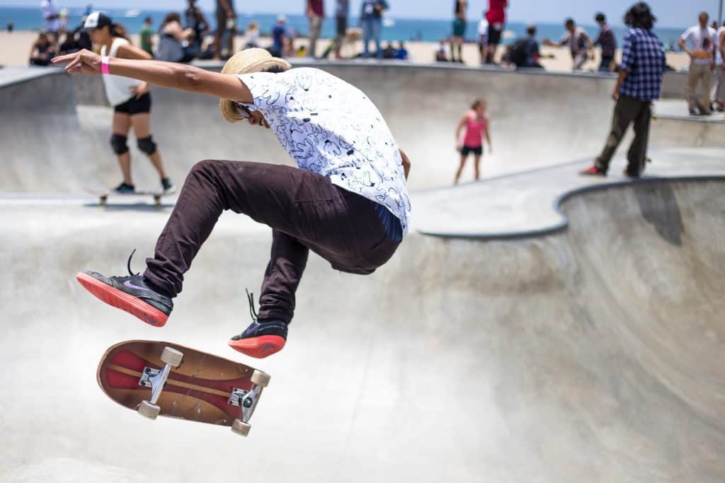 Guy In A Skatepark On A Skateboard