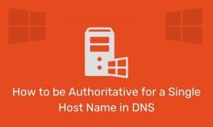 How To Be Authoritative For A Single Host Name In Dns