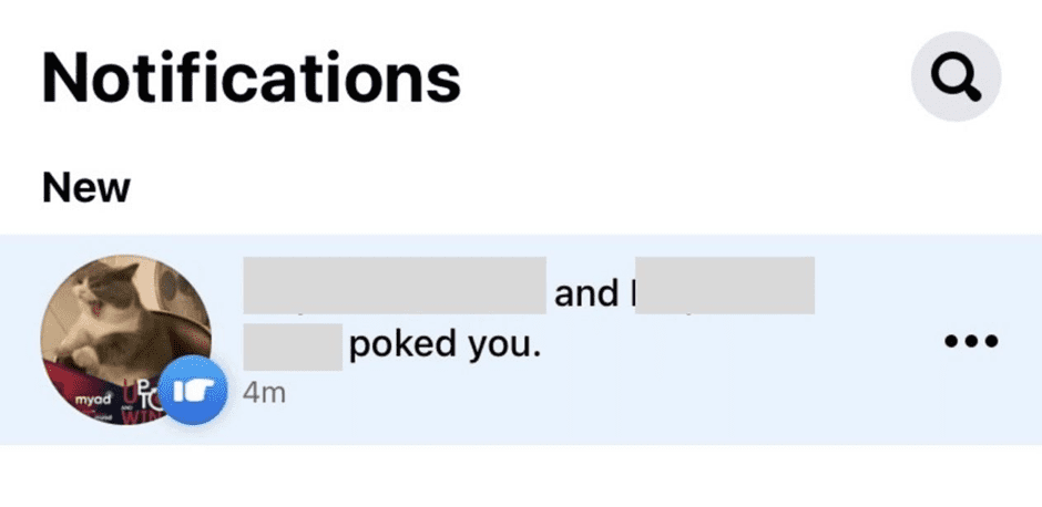 Facebook Notifies Who Pokes You