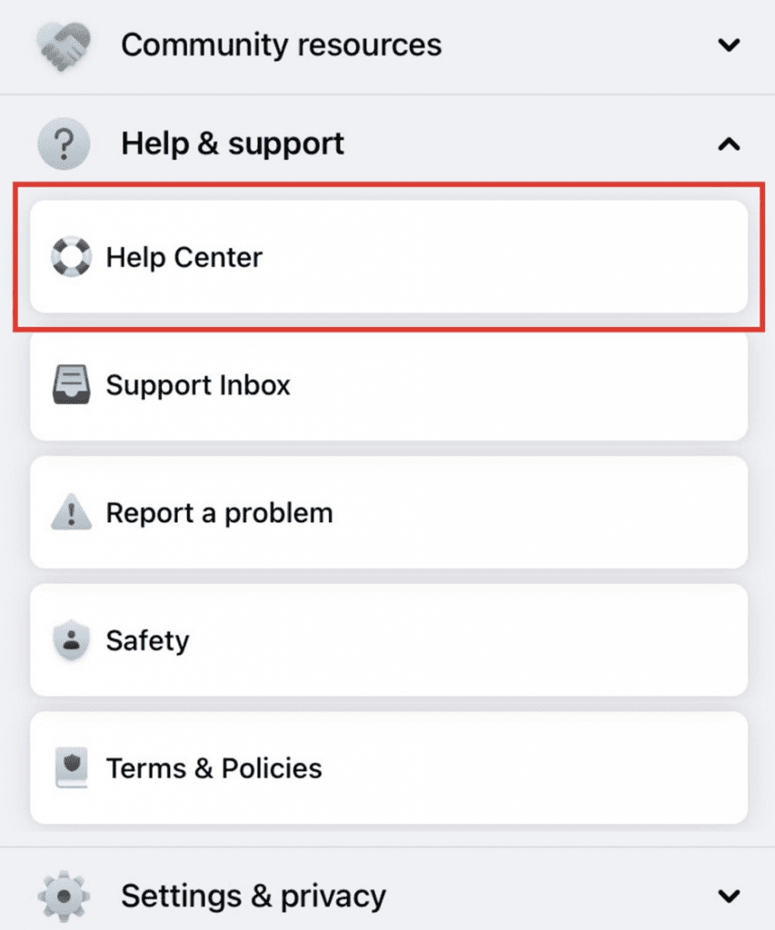Accessing The Help Center
