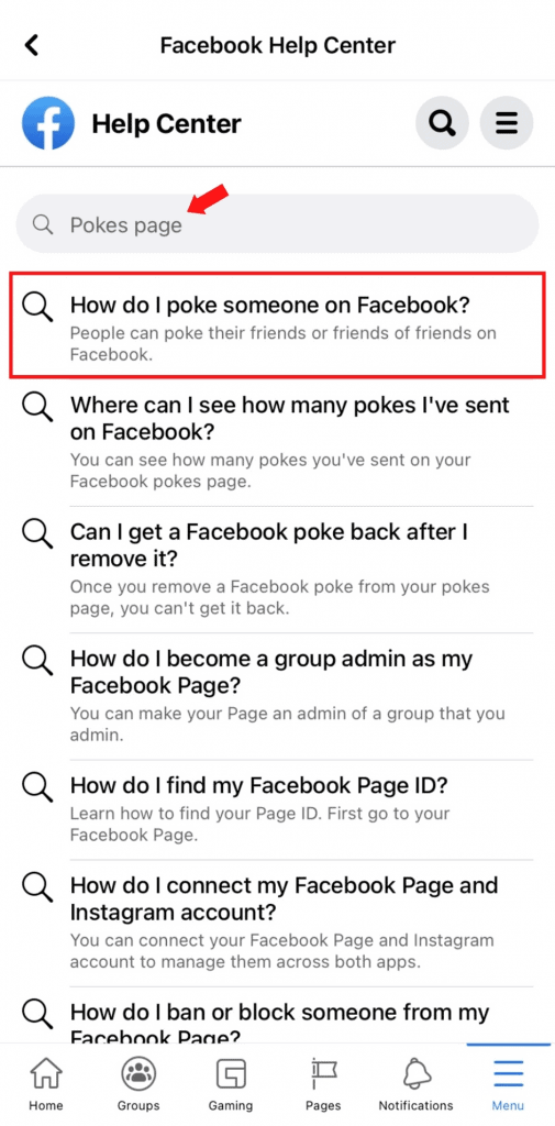 Search For The Pokes Page