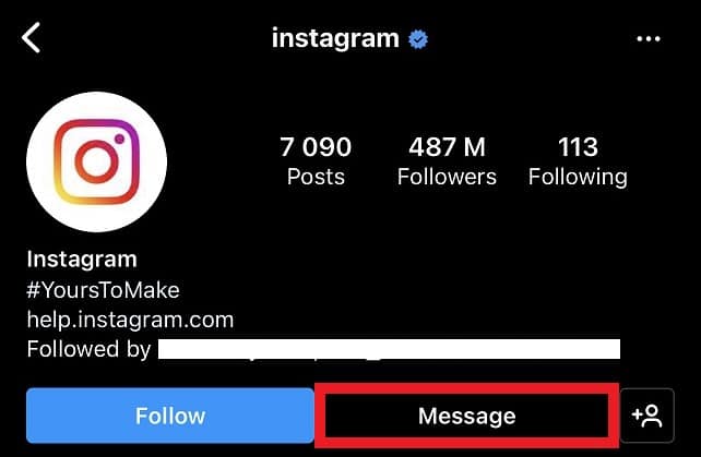 Instagram Send A Message On Profile