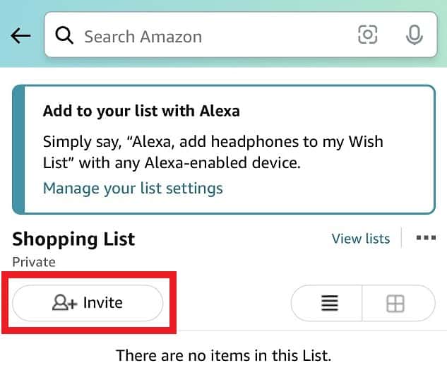 Invite Someone To Amazon Wish List