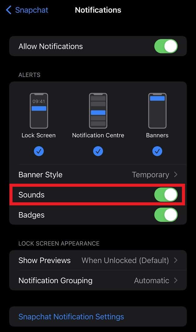 Ios Snapchat Notification Settings