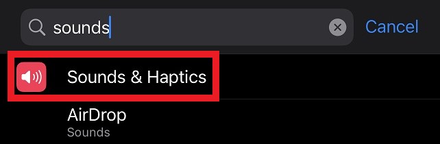 Iphone Settings Search Sounds