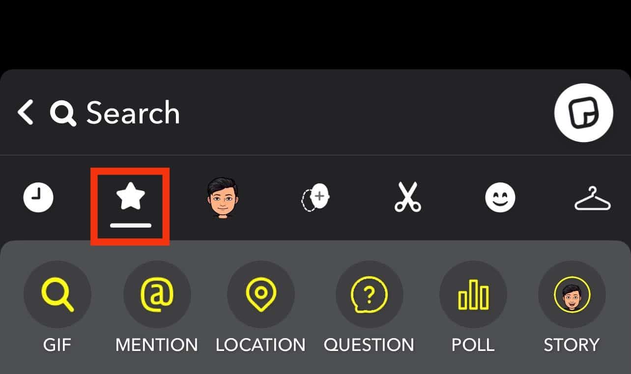 It Should Be Under The Star Tab