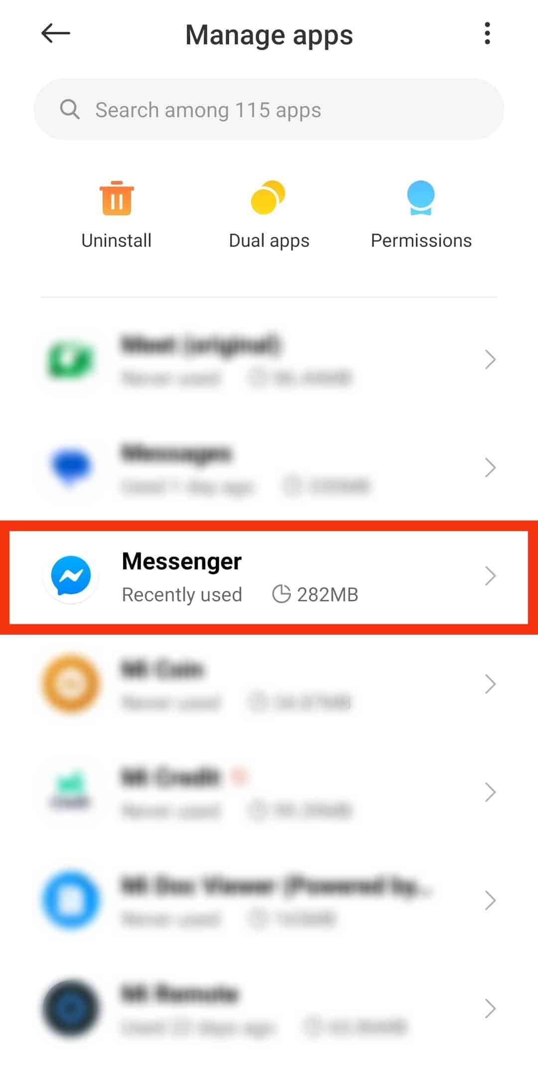 Locate Messenger And Tap On It